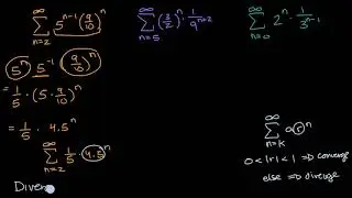 Geometric series convergence and divergence examples | Precalculus | Khan Academy