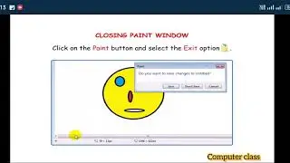 #class 2 #ms paint #closing paint window