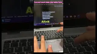 Convert MS Word Data into Table | #wordtrick😮 #shorts