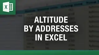 Calculating Altitude by Address in Excel