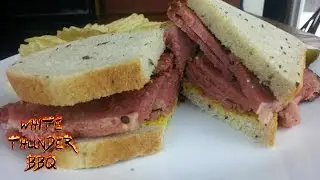 Montreal Smoked Meat Sandwich Recipe on the Weber with the Smokenator