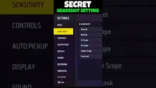 Secret Free Fire Headshot SETTING Sensitivity & Custom HUD 😱