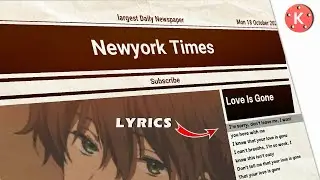 3D Newspaper Effect Lyrics Tutorial || Kinemaster Tutorial