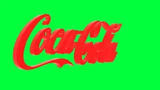 Coca-Cola (Coke) Green Screen Logo Loop Chroma Animation