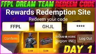 Free Fire FFPL Dream Team Redeem Code Day 1 8 January 2022 | Today Free Fire Redeem Code Dream Team