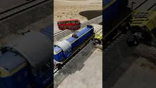 Trains vs Giant Lava Crater - BeamNG.Drive