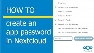 How to create an app password in Nextcloud