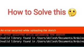 An error occurred while uploading the sketch | #Arduino error | solution | #technicaltamizha