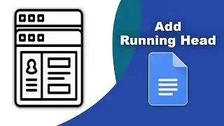 How to make a running head in google docs