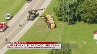 Student dead, more than 20 hospitalized after school bus crash near Springfield