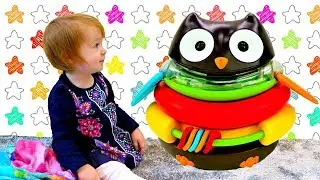 Дада игрушки - Игрушки Бьянки - Сова Пирамидка для маленьких.