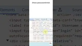 How to show saved passwords using inspect element! #browser #tricks