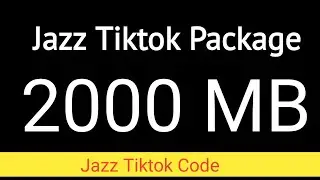 Jazz tiktok package code || Jazz tiktok package weekly code | Tiktok offer