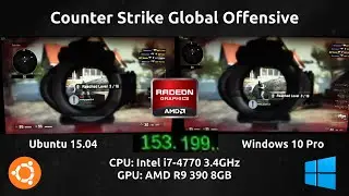 Ubuntu 15.04 VS Windows 10 Pro : CSGO Benchmark with an R9 390