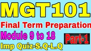 MGT101 final term preparation 2022 | MGt101 Module 10 ,11,12,13,14,15,16,17,18 | Mgt101 Final Term