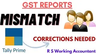 How to Rectify GST Reports Errors in Tally Prime | Mismatch in GSTR1 | GSTR1 Reports Error