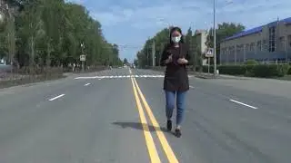 Жёлтая дорожная разметка появилась на центральной улице Петропавловска