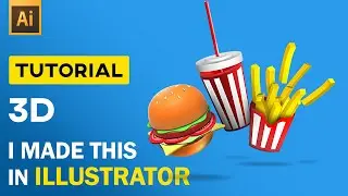 How to make 3D Burger in Adobe Illustrator  |  Tutorial