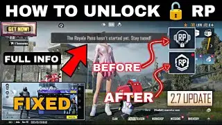 BGMI RP UNLOCK TIMING || BGMI RP LOCK PROBLEM FIX - THE ROYAL PASS HASNT STARTED YET. STAY TUNED!