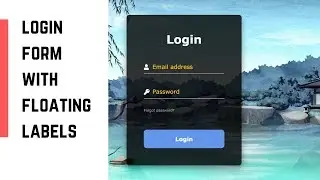 Transparent login form with floating placeholder text | transparent login form html css