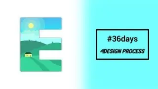 #36DaysOfType: Letter E | Design Process | Logo in Inkscape | Vector Landscape Scenery