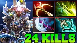 24 Kills Medusa Dota 2 !! Medusa Dota 2 Guide Carry Safelane Build Skills Gameplay 7.35