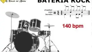 Bateria rock 140 bpm