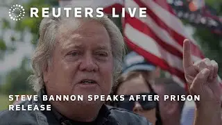 LIVE: Steve Bannon speaks after prison release