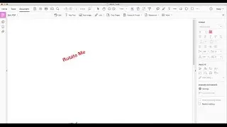 How to Rotate Text on a PDF using Acrobat DC