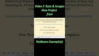 Tonio & Robert S. Pearson’s ParaMind Idea Video 5 Texts & Images New Project from NetBeans Sample(s)