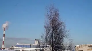 Полет ТУ-134 над Санкт-Петербургом