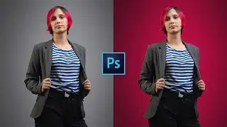 How to add a colored background to a portrait in Photoshop