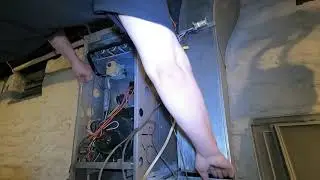 REMOVE FURNACE AND LEAVE THE AIR CONDITIONING COIL INSTALLED