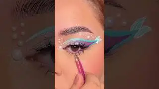 Disney princess Ariel eye makeup look 🤍🧜‍♀️