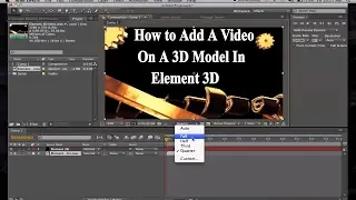 How to Add A Video On A 3D Model In Element 3D