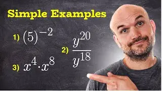 Three Simple Examples of Rules of Exponents