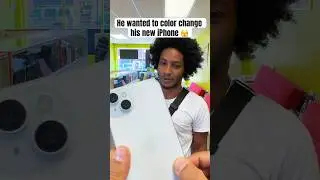 He came from JAMAICA 🇯🇲 to change his iPhone color 😍 #shorts #iphone