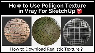 How to Apply Poliigon Texture in Vray For SketchUp || Hindi