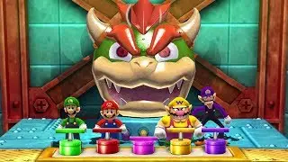 Mario Party The Top 100 MiniGames - Mario Vs Luigi Vs Wario Vs Waluigi (Master CPU)