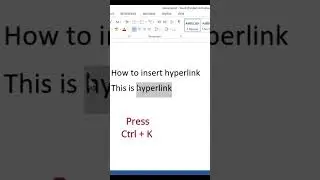 How to insert Hyperlink in a Word document  #shorts #youtubeshorts