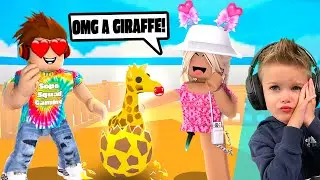 We Hatch A BABY GIRAFFE From A SAFARI EGG!! 🦒 Roblox Adopt Me!