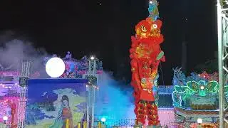 Chinese traditional pole jumping lion in Thailand