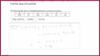 Expectation and Variance of Discrete Random Variable with example