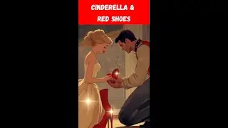 Cinderella with Magical Red Shoes👠 Fairy Tales  #shorts  #fairytales  #forkids #cinderella #redshoes