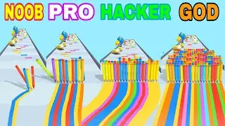 NOOB VS PRO VS HACKER VS GOD in  Pen Rush🖍.  Not Pencil Rush 3D