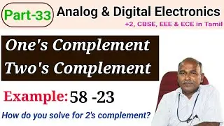 One's Complement and Two's Complement Calculation Steps in tamil