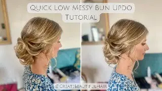 HOW TO: Soft Low Messy Bun Updo Tutorial - The Perfect Bridal Hairstyle!