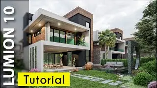 Lumion 10 Realistic Render Tutorial #21 Modern House