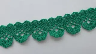 Вязание ЛЕНТОЧНОГО КРУЖЕВА крючком. Вязание крючком / Crochet lace ribbon #Shorts