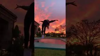 Bellyflop but make it ✨aesthetic✨ #trampoline #gymnast #tumbling #flip #acrobatics #sunset